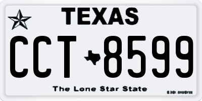 TX license plate CCT8599
