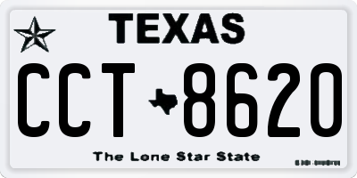 TX license plate CCT8620