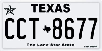 TX license plate CCT8677