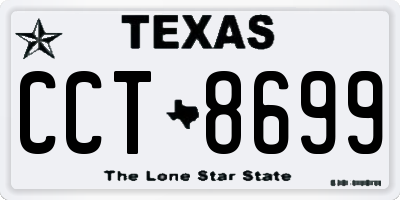 TX license plate CCT8699