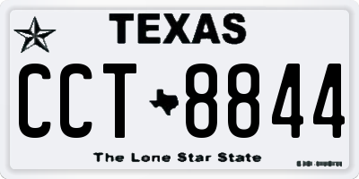 TX license plate CCT8844