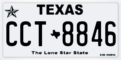 TX license plate CCT8846