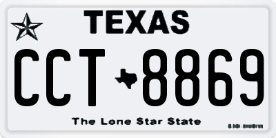 TX license plate CCT8869