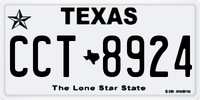 TX license plate CCT8924