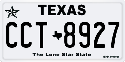 TX license plate CCT8927