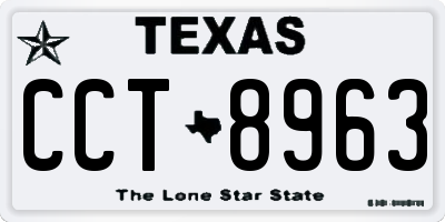 TX license plate CCT8963