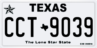 TX license plate CCT9039