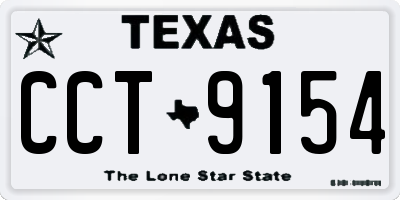 TX license plate CCT9154