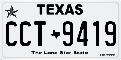 TX license plate CCT9419