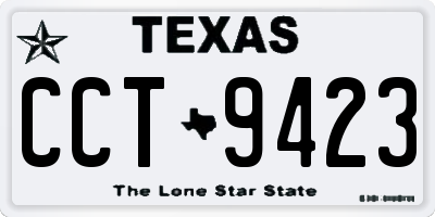 TX license plate CCT9423