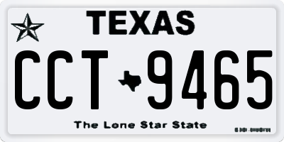 TX license plate CCT9465