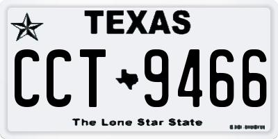 TX license plate CCT9466