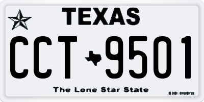 TX license plate CCT9501