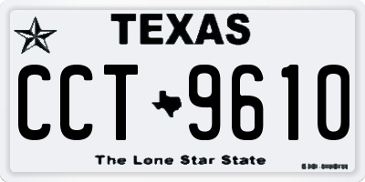 TX license plate CCT9610