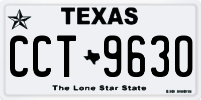 TX license plate CCT9630