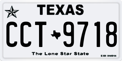 TX license plate CCT9718