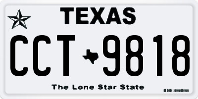 TX license plate CCT9818