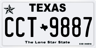 TX license plate CCT9887