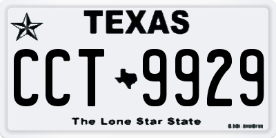 TX license plate CCT9929