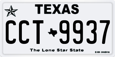 TX license plate CCT9937