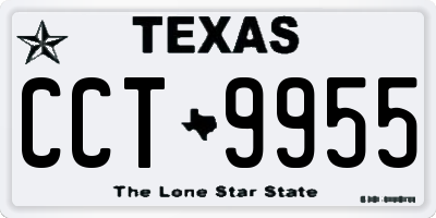 TX license plate CCT9955