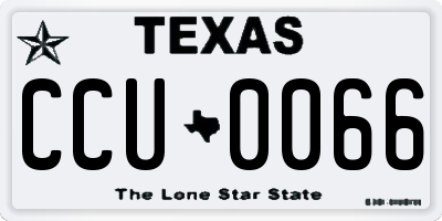 TX license plate CCU0066