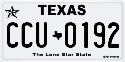 TX license plate CCU0192