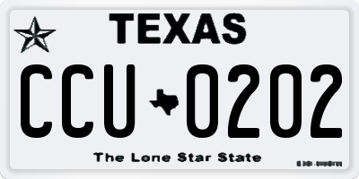 TX license plate CCU0202