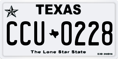 TX license plate CCU0228