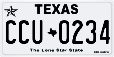 TX license plate CCU0234