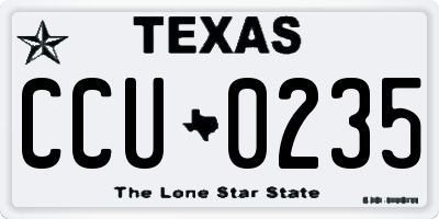 TX license plate CCU0235