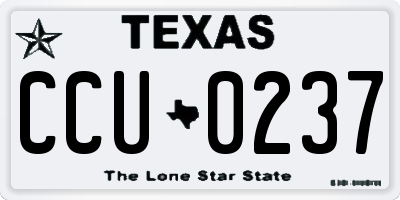 TX license plate CCU0237