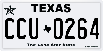 TX license plate CCU0264