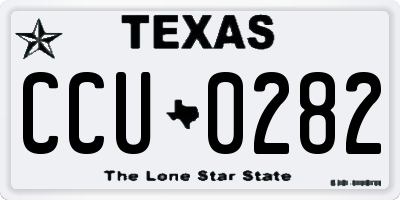 TX license plate CCU0282