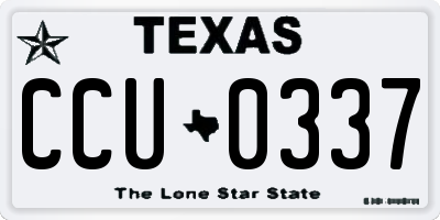 TX license plate CCU0337