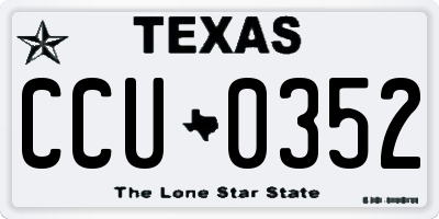 TX license plate CCU0352