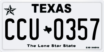 TX license plate CCU0357