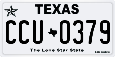 TX license plate CCU0379