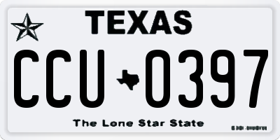 TX license plate CCU0397