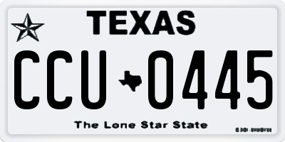 TX license plate CCU0445