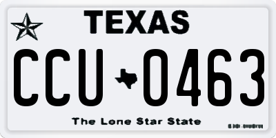 TX license plate CCU0463
