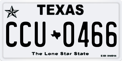 TX license plate CCU0466
