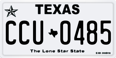 TX license plate CCU0485