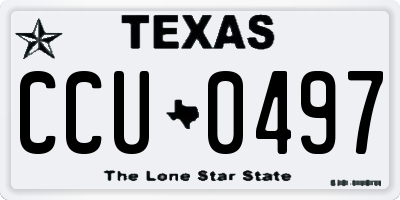 TX license plate CCU0497