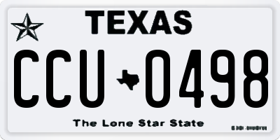 TX license plate CCU0498