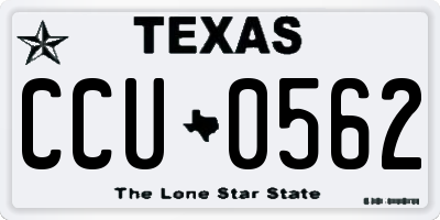 TX license plate CCU0562