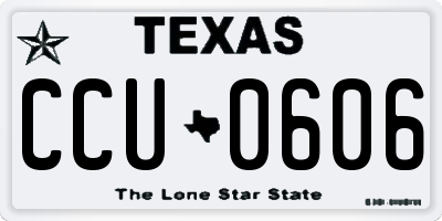 TX license plate CCU0606