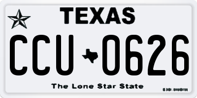 TX license plate CCU0626