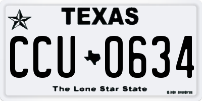 TX license plate CCU0634