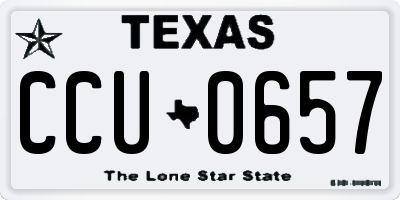 TX license plate CCU0657